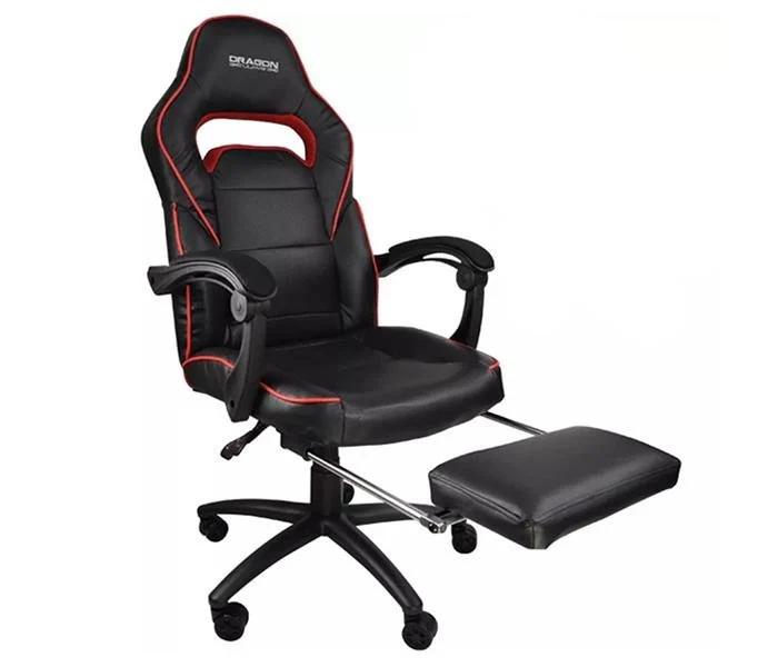 Dragon War GC-006 Foot Rest Gaming Chair - Red/Black - كرسي